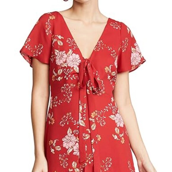 NWT BB Dakota  red floral print dress sz 4 - Picture 3 of 6